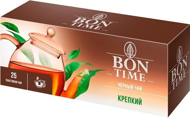Чай BONTIME пак. «Крепкий» черный, 25 пакетиков